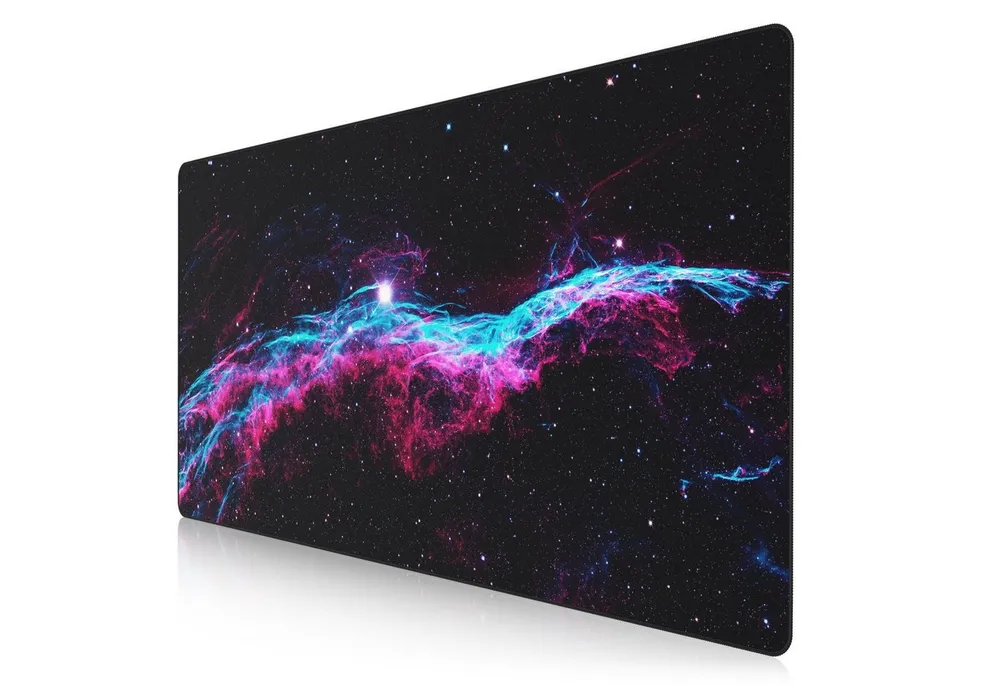 Titanwolf Gaming Mauspad XXXL Speed Mousepad 1200 x 600 x 3 mm, große Tischunterlage, rutschfest, abwaschbar, Geschwindigkeit & Präzision, Galaxie Speed