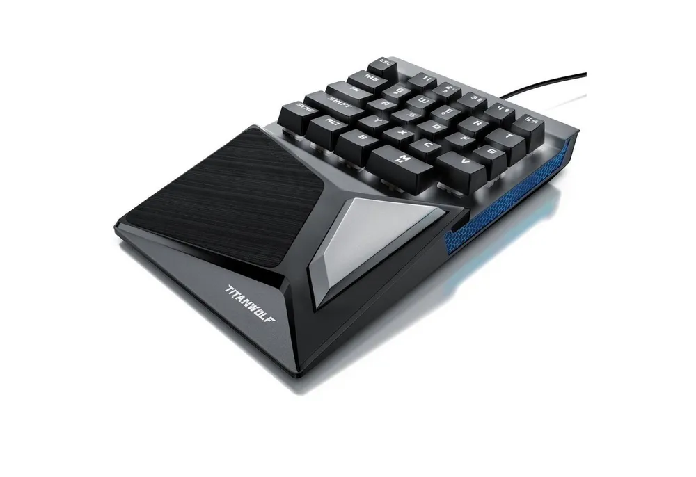 Titanwolf Gaming-Tastatur (mechanische Keypad Tastatur mit 28 Tasten, Gaming Einhandtastatur)