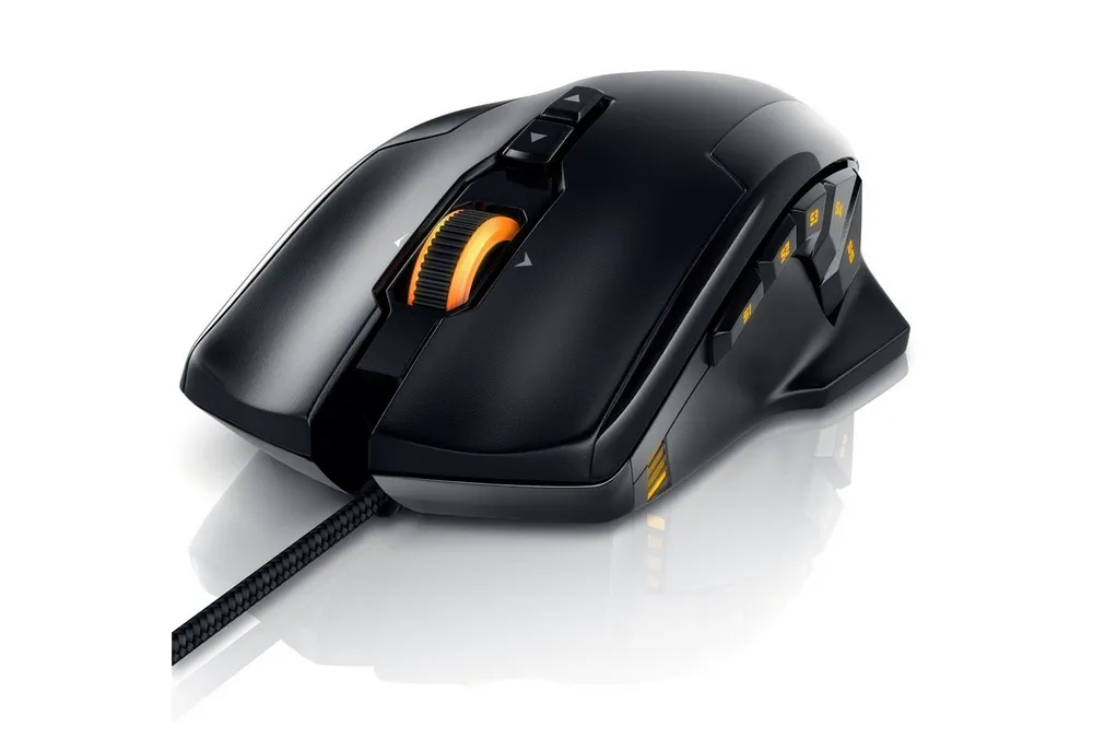 Titanwolf Optical Mouse, 12 programmierbare Tasten, 10800dpi Gewichts-Justierung Gaming-Maus (kabelgebunden, 1000 dpi, RGB LED, High Precision Polling-Rate bis 1000Hz, MMO Gaming Specialist)