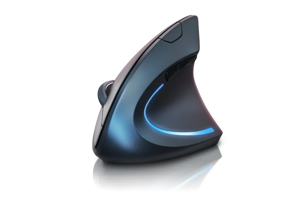 Titanwolf Vertikalmaus kabellos mit Funk 2,4 Ghz, Wireless Vertical Mouse ergonomische Maus (Funk, Vorbeugung gegen Mausarm, für PC Laptop Notebook und Tablet)