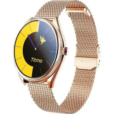 Titmo O-170 Bluetooth GPS 42mm Champagnerrosa Armband Rosa IP68 Herzfrequenzmesser