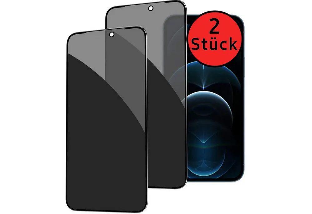 TK-Handel Displayschutzfolie panzerglas 9H Sichtschutz Schutzglas Schutzfolie Glas Folie für iPhone 16 Pro Max, Displayschutzfolie, Displayschutz, Hartglas, Displayfolie, screen Protector, display, Echt Glas, 9H gehärtet, Handyschutz, full cover, 2 Stück, handyfolie, Glasfolie, Panzerfolie, privacy, Blickschutz