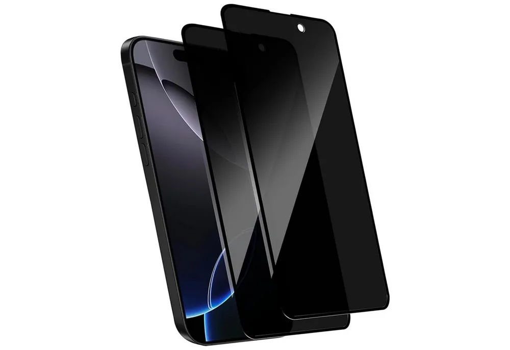 TK-Handel Displayschutzglas Sichtschutz panzerglas 9H Schutzglas Glas Folie Schutzfolie für iPhone 15 Pro, 2 Stück