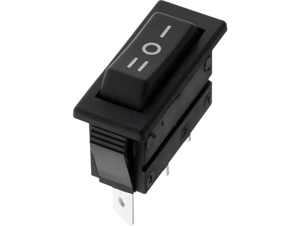 Wippenschalter 1-pol., I-0-I, 30x11mm, 16 A/ 250 V
