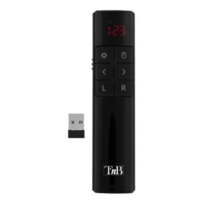 Präsentationslaser T'nB AIRMOUSE2 IR kabellos Wiederaufladbar Schwarz Präsentationslaser T'nB AIRMOUSE2 IR kabellos Wiederaufladbar Schwarz