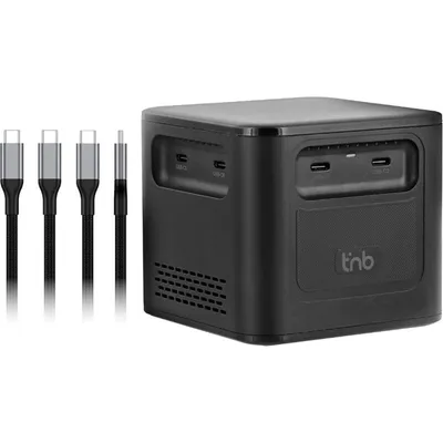 Ladestation TnB CHCONF380W 8 Ports 380W PD 3.1 USB-C USB-A schwarz