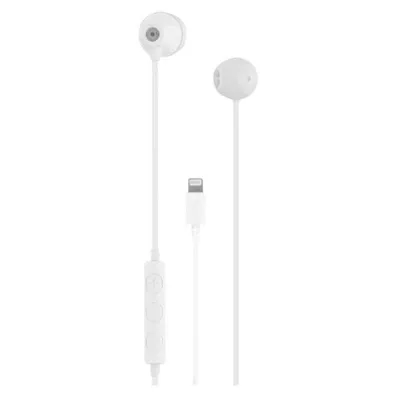 T'nB CURV kabelgebundene Lightning Kopfhörer für Anrufe und Musik, weiß
