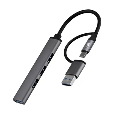 Hub TnB 4 Ports 5 Gbps HUBSLIM4 USB-A USB-C ultradünn Aluminium