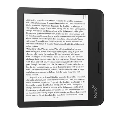 E-Book Reader Tolino Vision 6 7" WiFi Bluetooth wasserdicht Schwarz