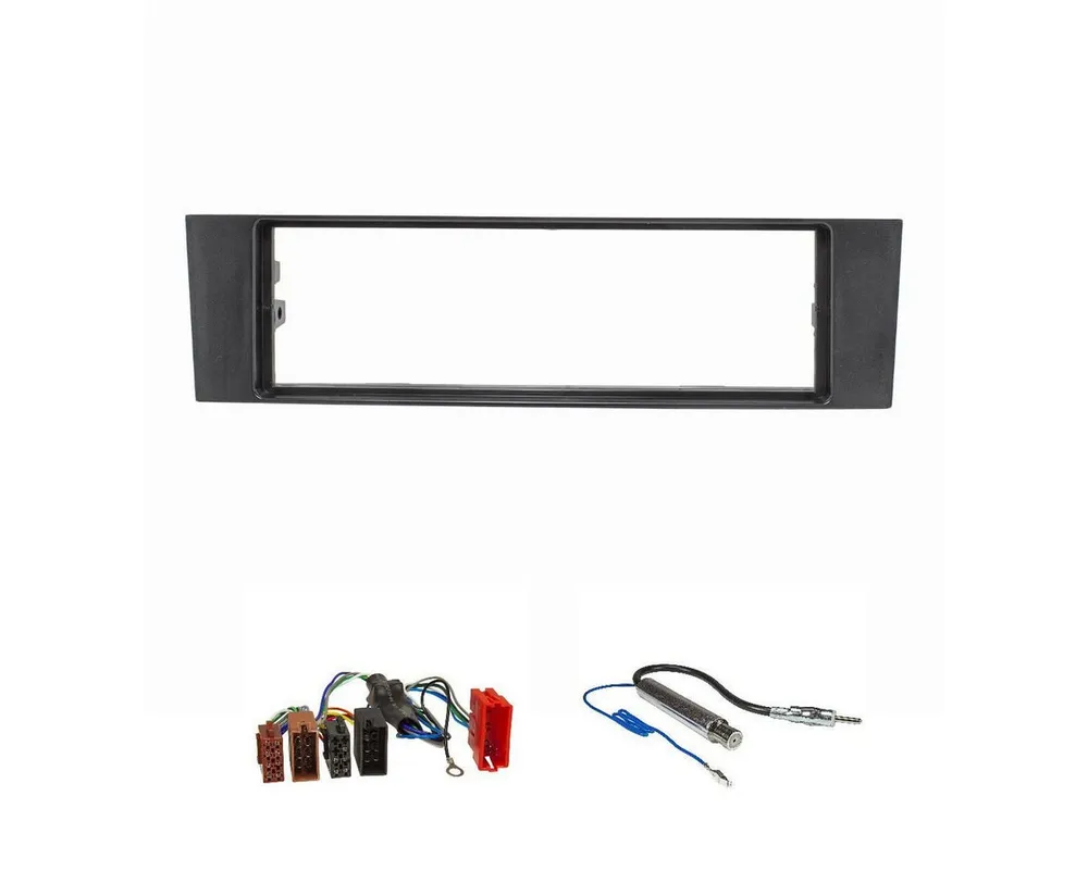 tomzz Audio Radioblende Set passt für Audi A3 A3 Sportback 8P 8PA schwarz mit Akti Autoradio