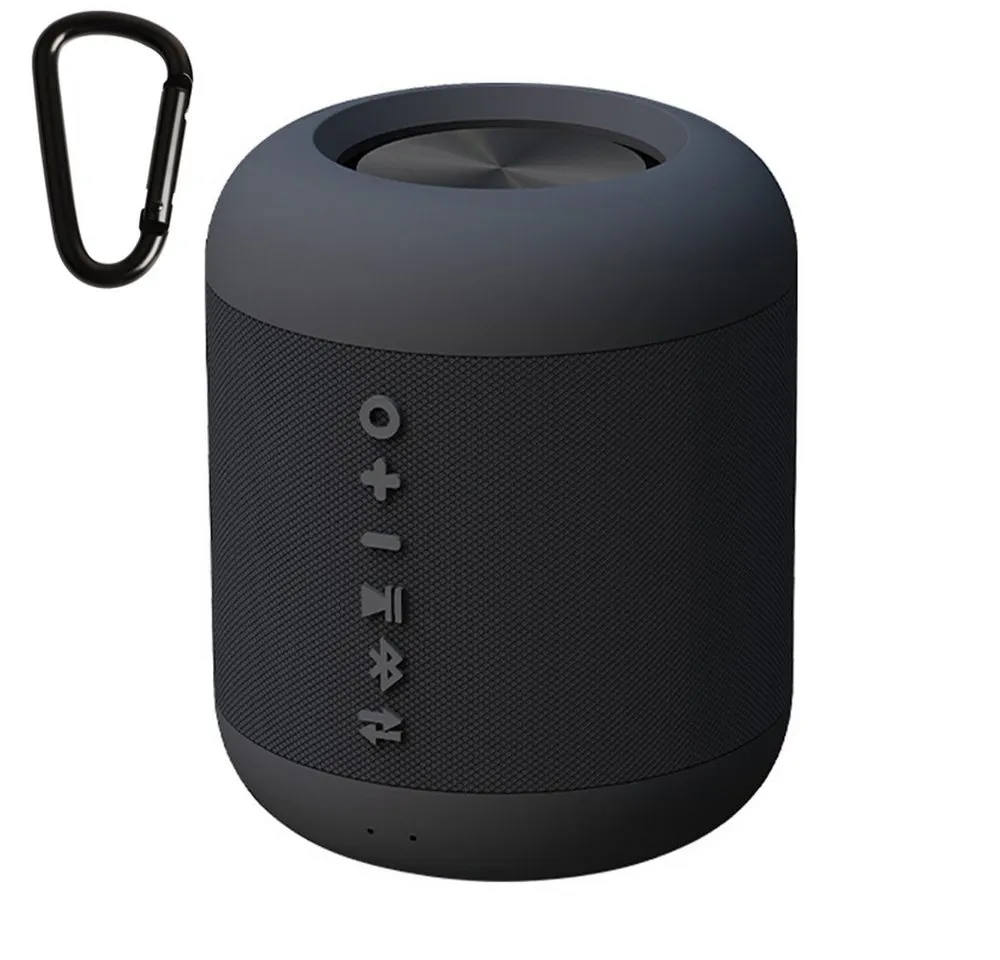 Toomoke Kompakter Tragbarer Bluetooth Lautsprecher mit 28h Akkulaufzeit Bluetooth-Lautsprecher (TWS Stereo Funktion, USB-C Schnellladung, AUX-Eingang, für Outdoor)