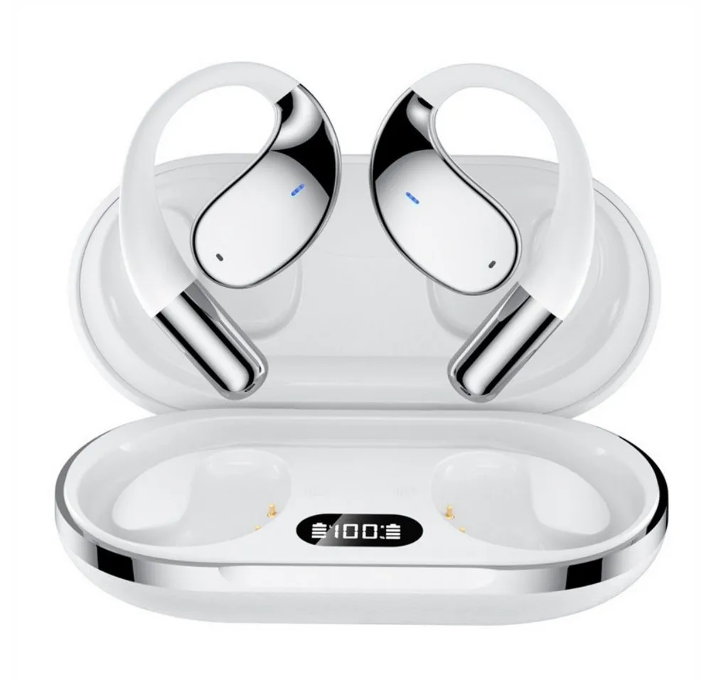 Toomoke Open-Ear-Kopfhörer mit KI-gestützter Übersetzungsfunktion, Open-Ear-Kopfhörer (Bluetooth 5.4, Sport-Kopfhörer mit Ladeetui)
