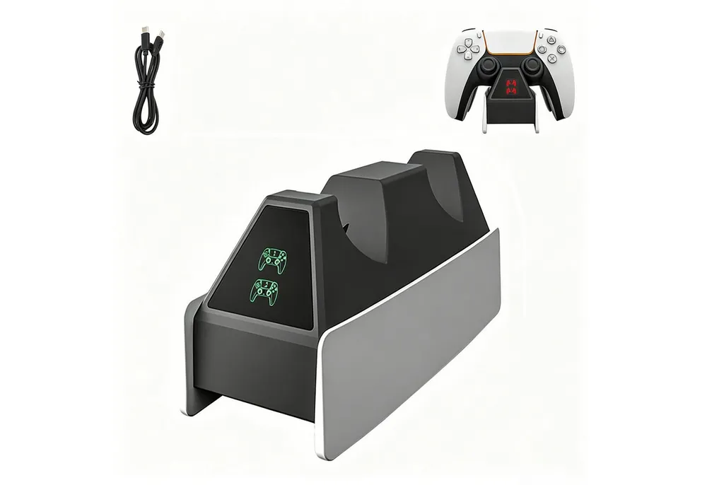 Toomoke PS5 Controller Ladestation für PS5 Elite Controller mit LED-Display Controller-Ladestation (2 Stunden Schnellladung, USB Anschluss & Aufbewahrung)