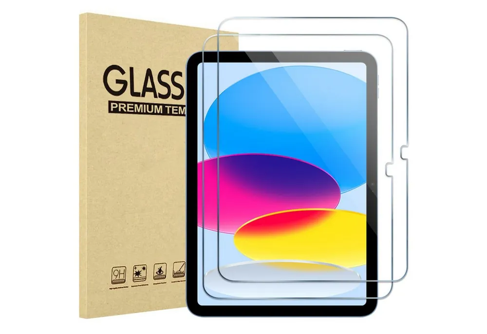 Toomoke Schutzfolie Panzerglas für iPad 10. Generation 2022, Displayschutz, (9H Härte 2.5D [Hohe Auflösung][Anti-Bläschen][Anti-Kratzen), Schutzfolie Kompatibel mit iPad 10. Generation 10,9 Zoll