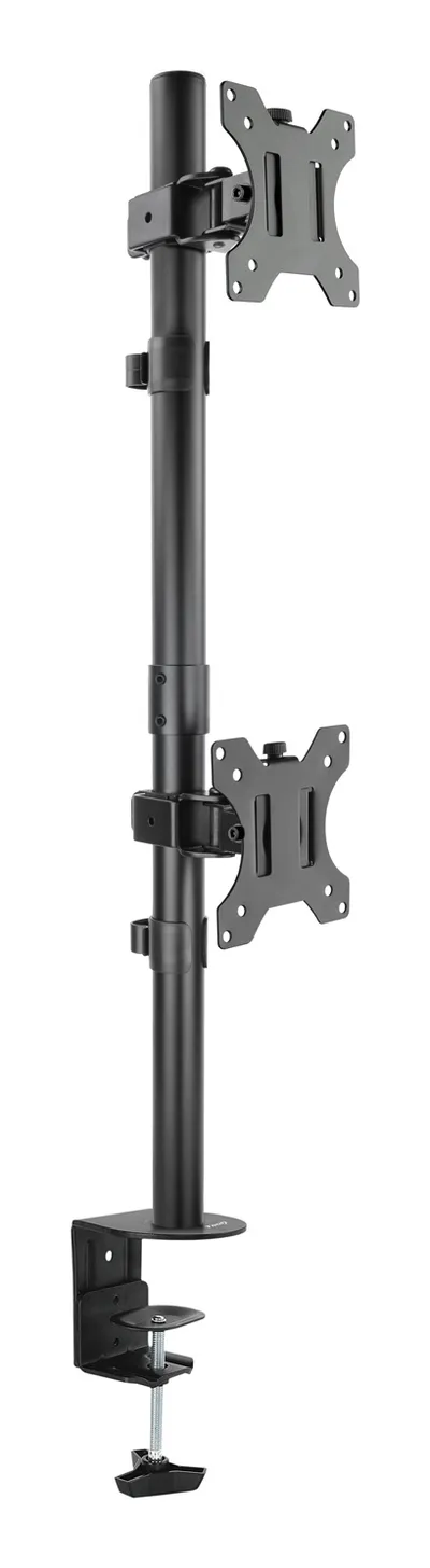 Monitor Tischhalterung TooQ DB1233TNV-B fuer 2 Monitore 13"-32" Schwarz Stahl Vertikal Rotation