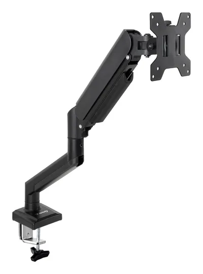 TooQ Monitorhalterung Gasfeder Schwarz Edelstahl 13-34″ 10kg 360° Drehung