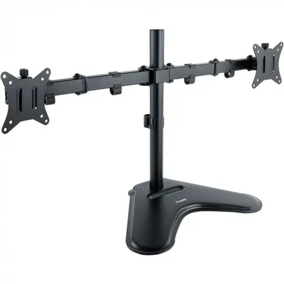 TooQ Monitorhalterung mit zwei Armen, neigbar und schwenkbar, 17–32 Zoll, VESA 100 x 100, max. 9 kg
