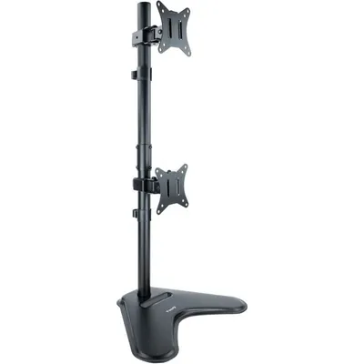 TooQ Vertikale Neige- und Schwenkhalterung für 2 Monitore 17"-32" VESA 100x100 Max. 9 kg