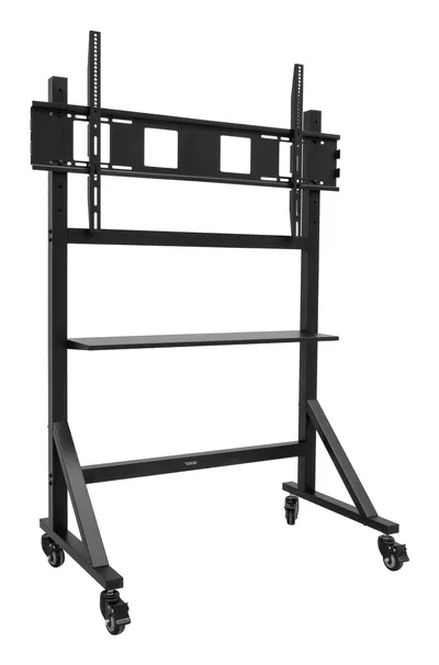 TV Ständer TooQ Optimus 60–105 Zoll höhenverstellbar mit Rollen Schwarz