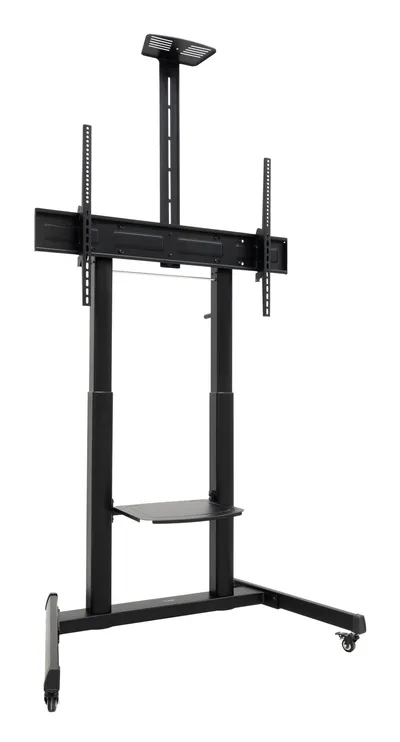 TV Ständer TooQ AQUILES Bodenständer Räder Höhenverstellbar 60"-100" Schwarz