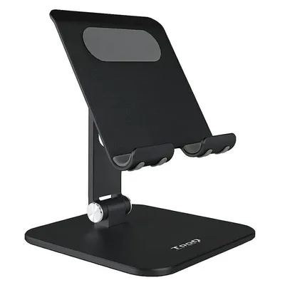 TooQ Hermes Night verstellbarer Tablet-Ständer für Tablets bis 13 Zoll, Schwarz