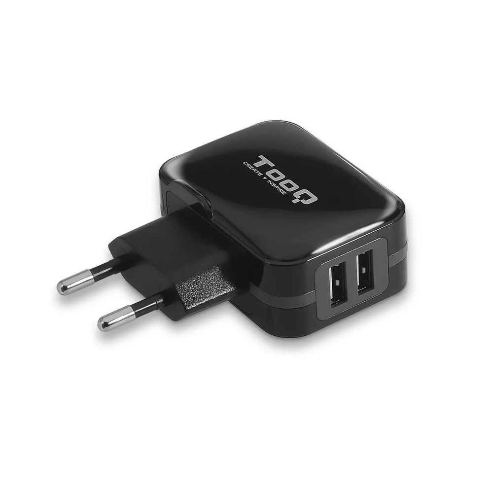 TooQ TQWC-1S02 Wandladegerät 2xUSB 5V 3,4A 17W Schwarz