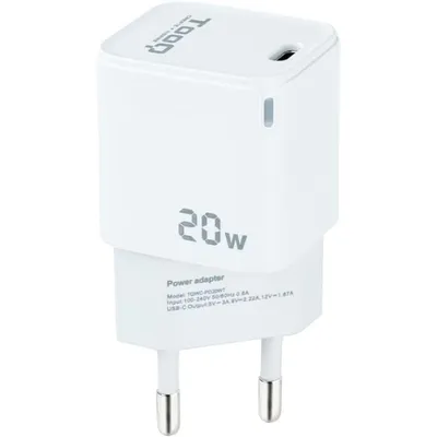 TooQ TQWC-PD20WT USB-C Wandladegerät 20W Weiß
