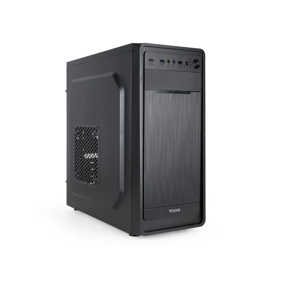 ATX Tower TooQ PRISMA ULTRA Schwarz 500W USB-C Optimale Belüftung