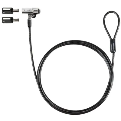 TooQ TQCLKC0045-G Sicherheitskabel Typ NANO mit Schlüssel für Laptops 1,5 Meter Schwarz