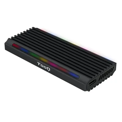 TooQ Shinobi Externes Gehäuse für M.2 NGFF/NVMe SSD USB-C 3.1 Gen2 RGB Schwarz