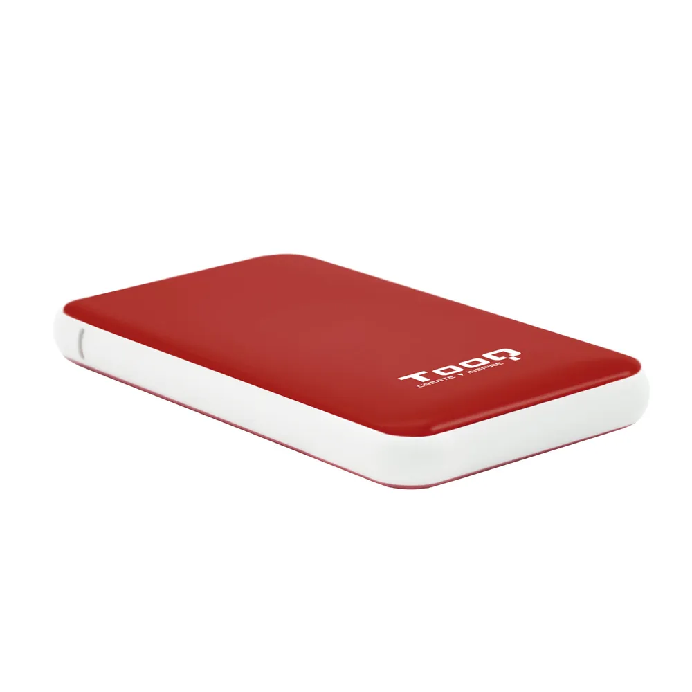 Tooq TQE-2528R Rotes externes USB 3.1-Gehäuse für 2,5-Zoll-SATAIII-Festplatten