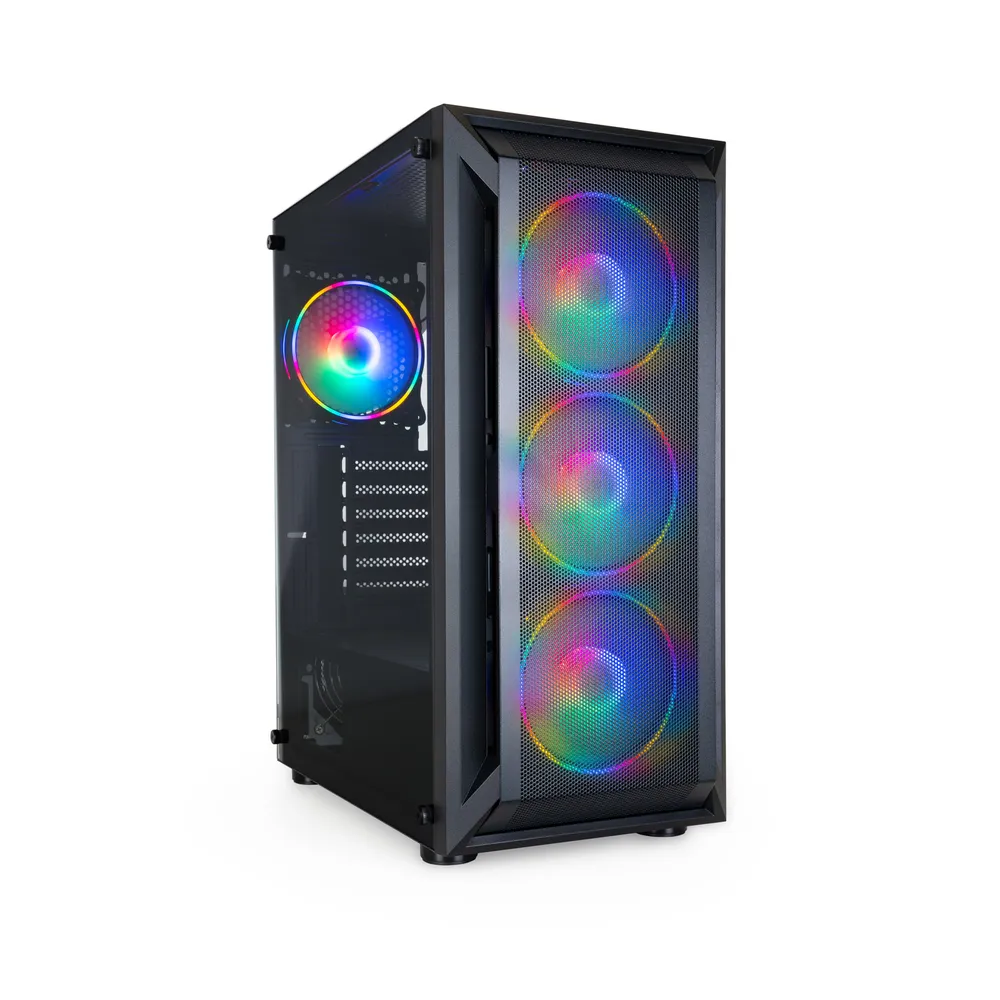 PC-Gehäuse TooQ Ragnärok TQGCC101-B Midi Tower Gaming 3x 120 mm Lüfter PC-Gehäuse TooQ Ragnärok TQGCC101-B Midi Tower Gaming 3x 120 mm Lüfter