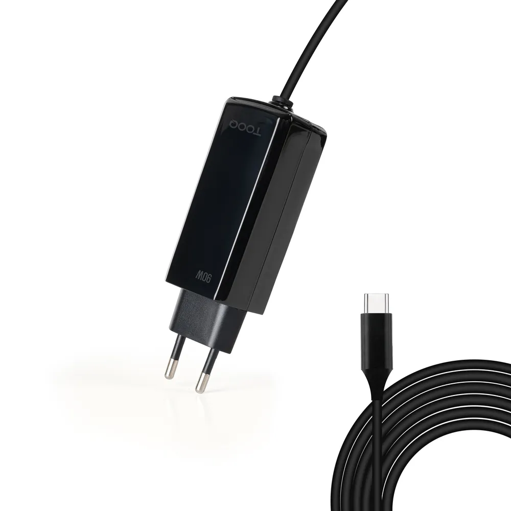 Ladegerät TooQ TQLC-USBCGAN90PD-C GaN USB-C 90W Schwarz Ladegerät TooQ TQLC-USBCGAN90PD-C GaN USB-C 90W Schwarz