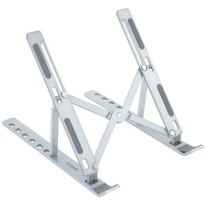TooQ TQLRS0035-AL Laptop-Ständer, für bis zu 15 Zoll, Silber