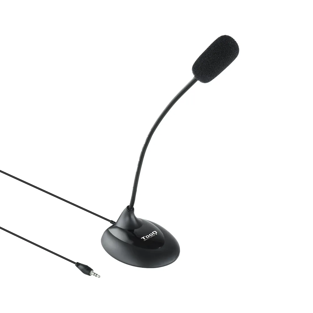 TooQ Flexibler Multimedia-Mikrofonstecker 3,5 mm Schwarz