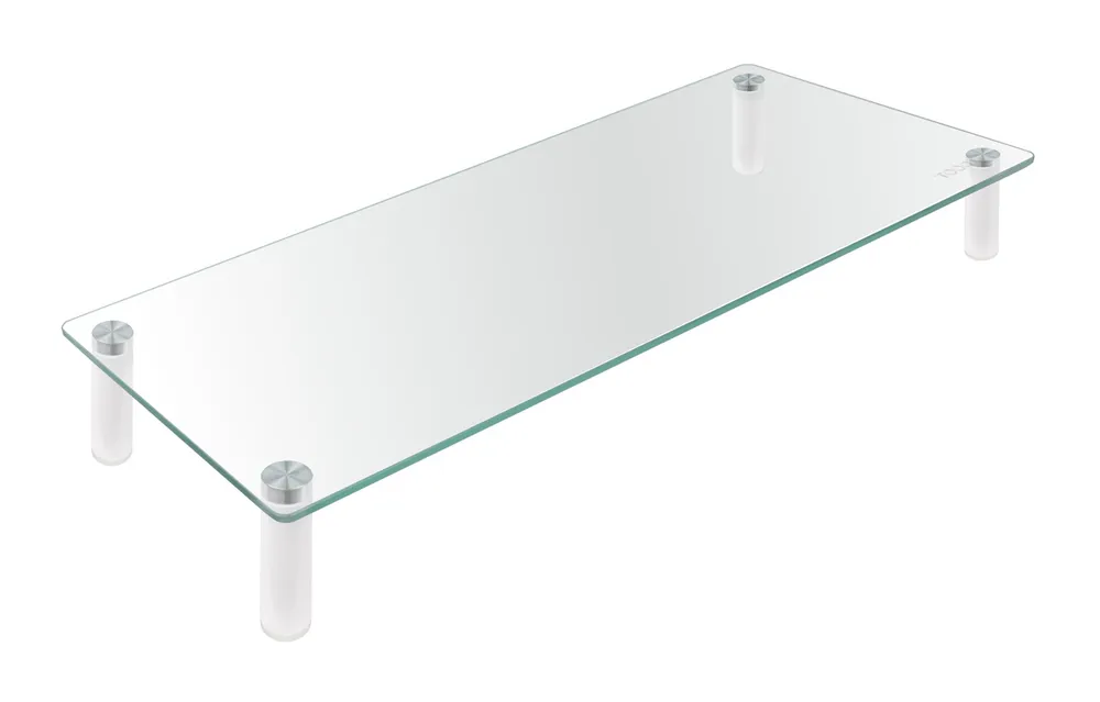 Notebook-Ständer TooQ TQMR061 Transparent Aluminium Silikon gehärtetes Glas 20kg