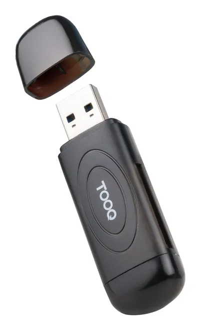 Kartenleser TooQ TQR-3002B USB 3.0 2 in 1 SD TF Kompakt Schwarz