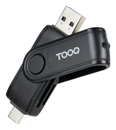 Kartenleser TooQ TQR-3003B USB-C 2.0 USB-A 3.0 SD TF Schwarz