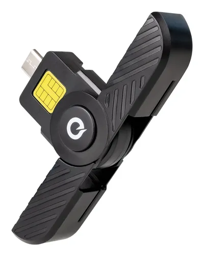 Smartcard-Leser TooQ TQR-3011B USB-C Kompakt Schwarz Plug&Play