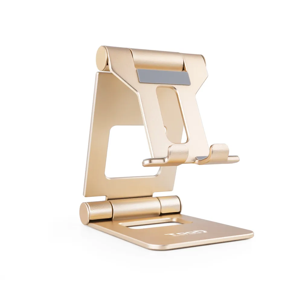 Verstellbarer TooQ-Halter für Smartphone/Tablet bis 10 Zoll, Gold