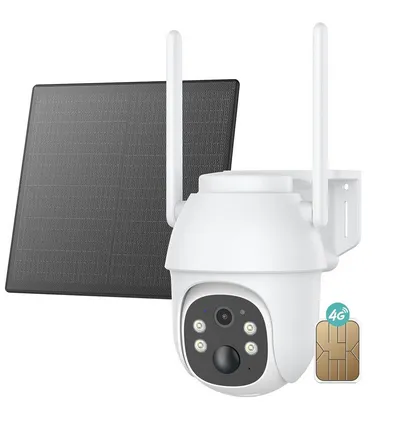 Topcony Überwachungskamera 4G LTE Überwachungskamera Aussen mit SIM Karte (Campingbus, Farm, Außenbereich, Wald, Aussen, Straße, 1-tlg., Menschenerkennung Automatische Verfolgung Cloud/TF-Speicher)