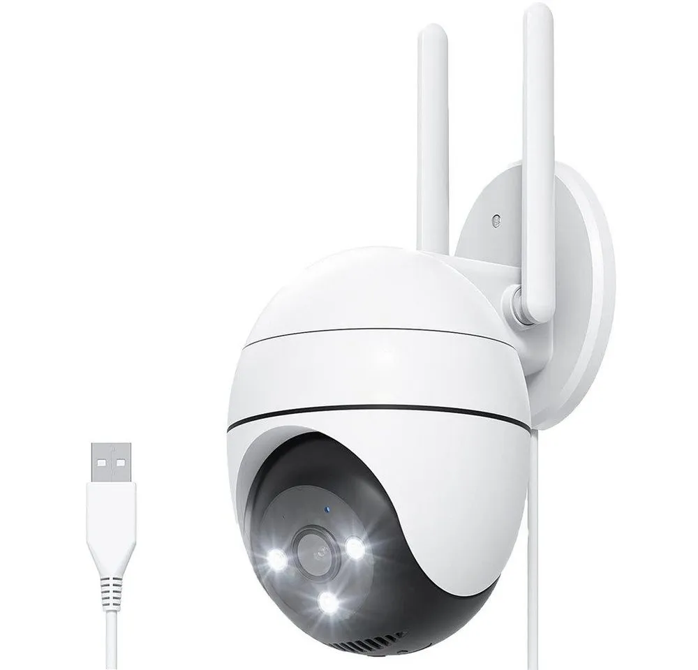 Topcony Überwachungskamera 5G/2,4GHz Überwachungskamera Aussen 2K 5MP WLAN Kamera Überwachung (Aussen, Außenbereich, Outdoor, außen, 355°/120° PTZ, 24/7 Aufnahme,Nachtsicht in Farbe,Cloud-Speicher, 1-tlg., WiFi PTZ IP Kamera Outdoor Mit Mensch Bewegungsmelder, 2-Wege-Audio,Multi-User-Sharing, Automatische Verfolgung)
