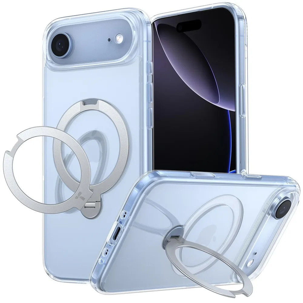 360 Spin Magnetischer Ständer für iPhone 17 Air, Klar Handyhülle