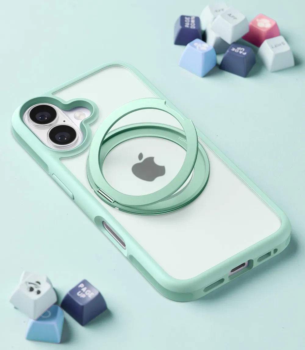 Ostand R Fusion Series für iPhone 16 Light Green Handyhülle