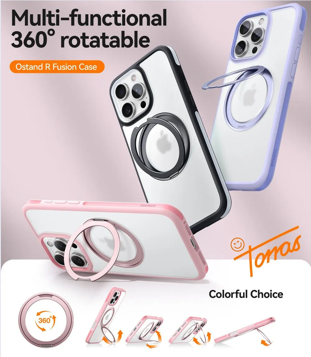 Ostand R Fusion Series für iPhone 16 Pro Black Handyhülle