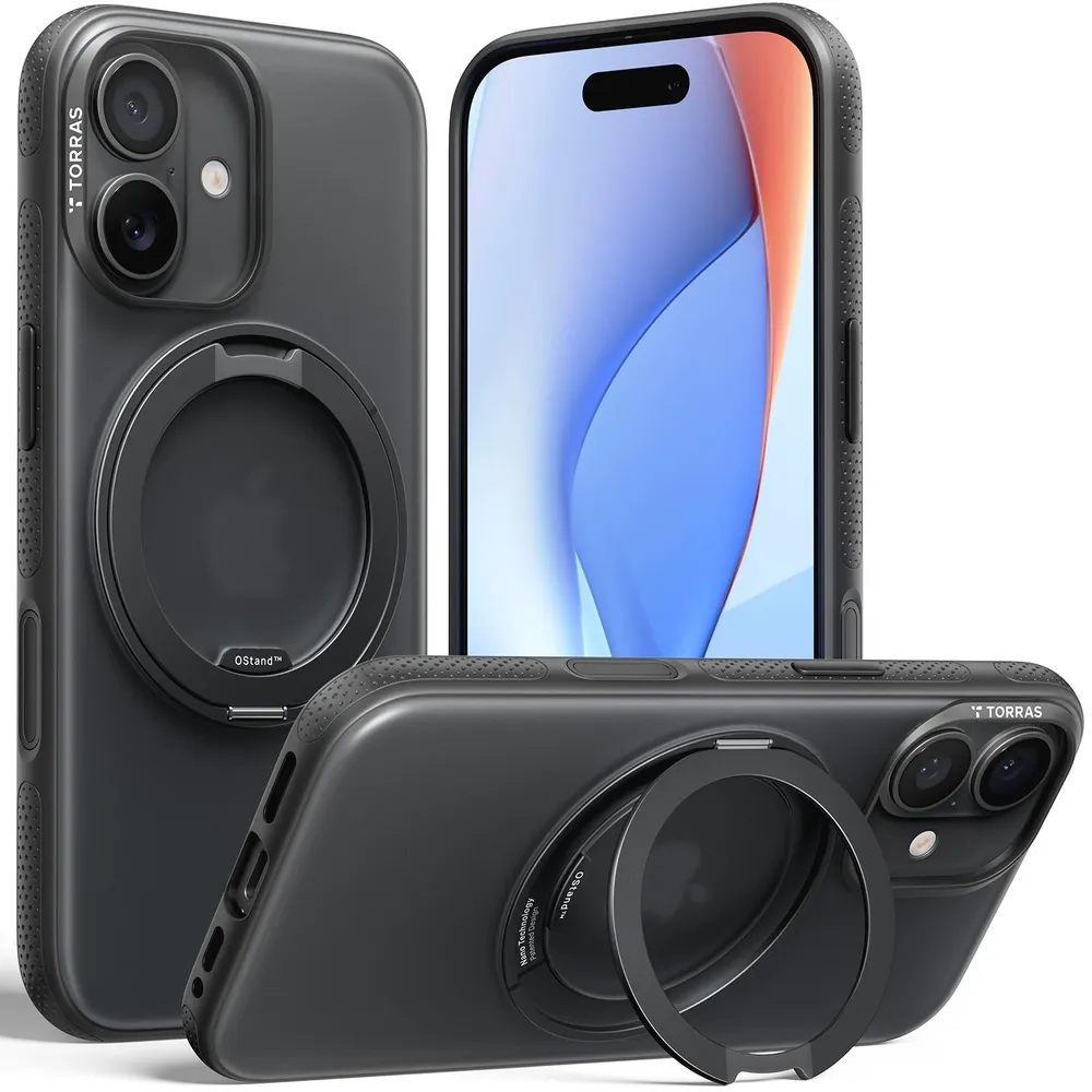 Fitness Magnetisches Standgehäuse für iPhone 17, Schwarz Handyhülle