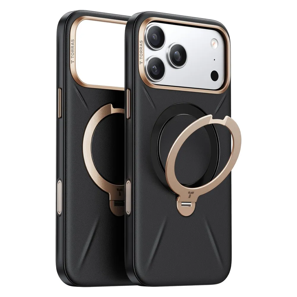 Premium-Leder-Touch-Magnetständer-Hülle für iPhone 17 Pro Max