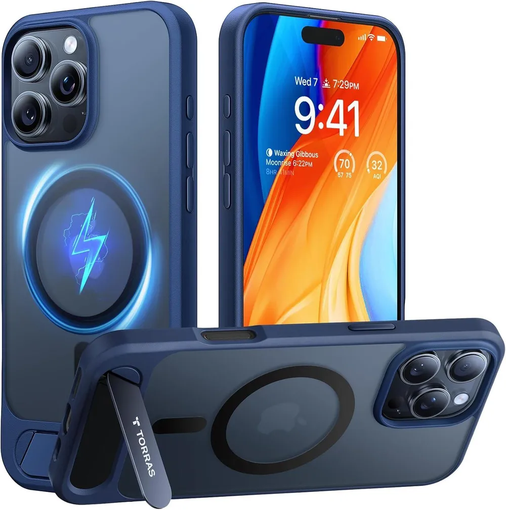 Pstand Series für iPhone 16 Pro Navy Blue Handyhülle