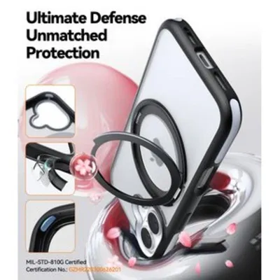 Funda para móvil Torras Ostand R Fusion harte magnetische schwarze Hülle für iPhone 16 Plus