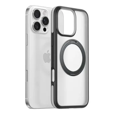 Funda para móvil Torras Ostand R Fusion harte Hülle grau transparent mit Ständer für iPhone 16 Pro Max